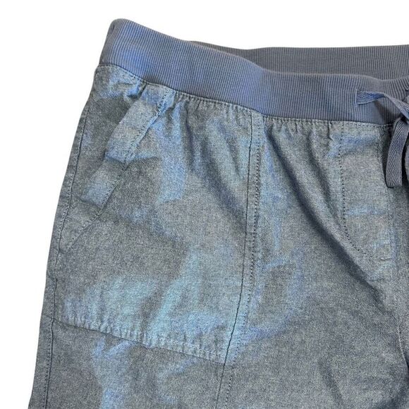 Talbots Size 18W Chambray Convertible Tab Cuff Crop Pant - Picture 6 of 7